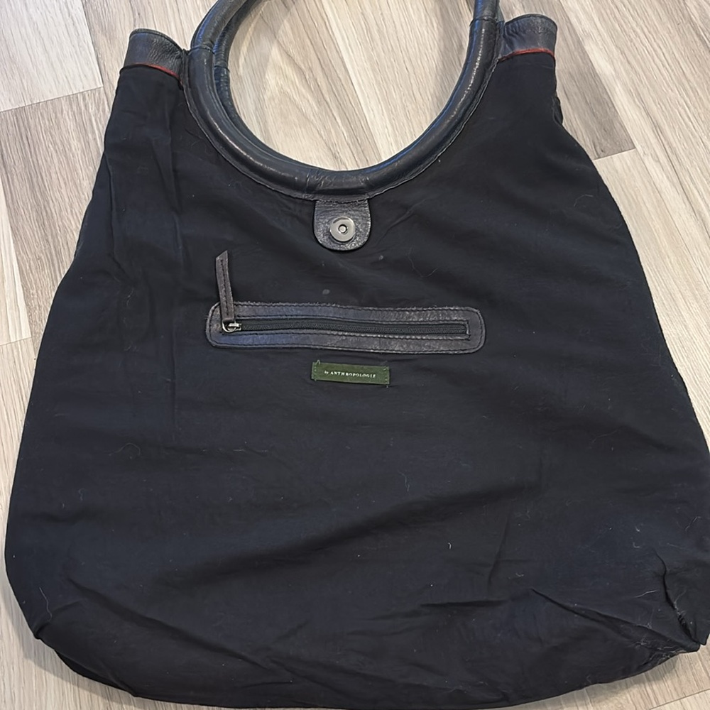 Anthropologie Illona Lattice‎ Black Leather Shoulder Bag - Picture 11 of 15